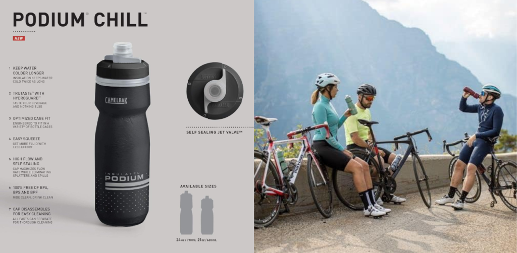 2 boys and 1 girl holding and drinking water with CamelBak Podium Chill Insulated sports Water Bottle