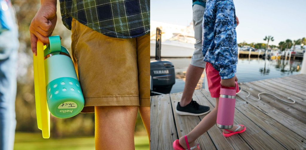 Top 5 Kids water Bottles, two childerns holding water bottles