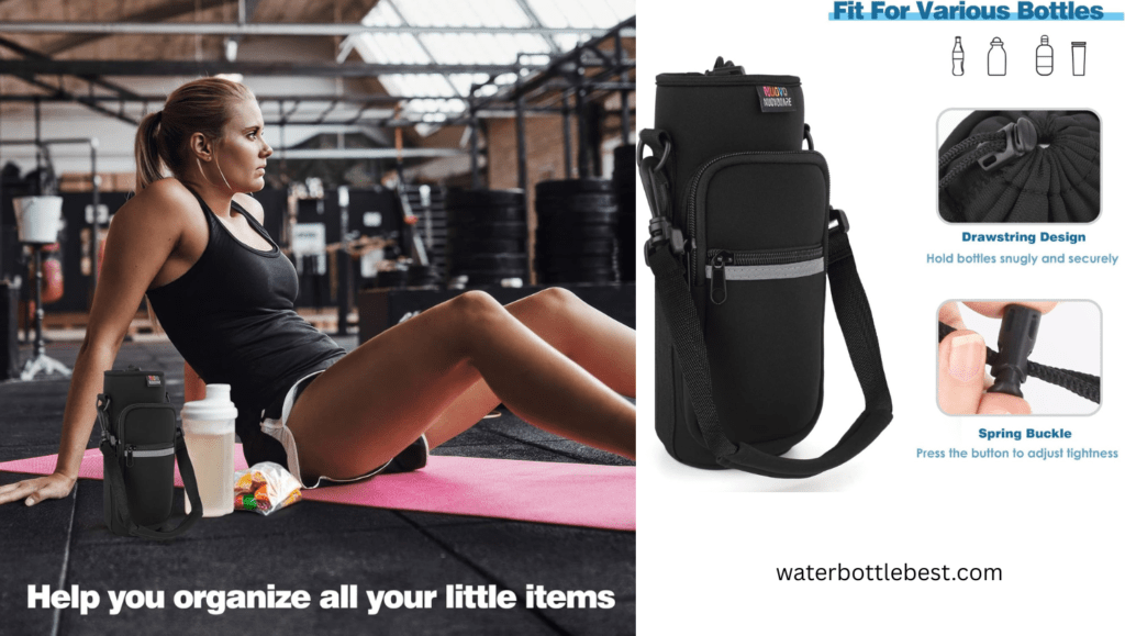 Organize your little items in water bottle holder, a girl in jim have a water bottle holder